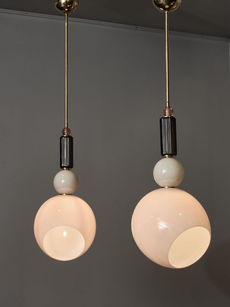 Asymmetrical Murano glass pendants