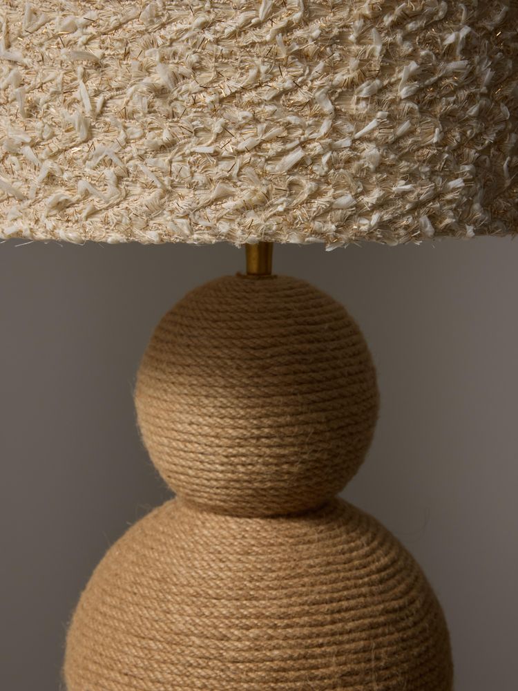 Pair of rope-wrapped table lamps