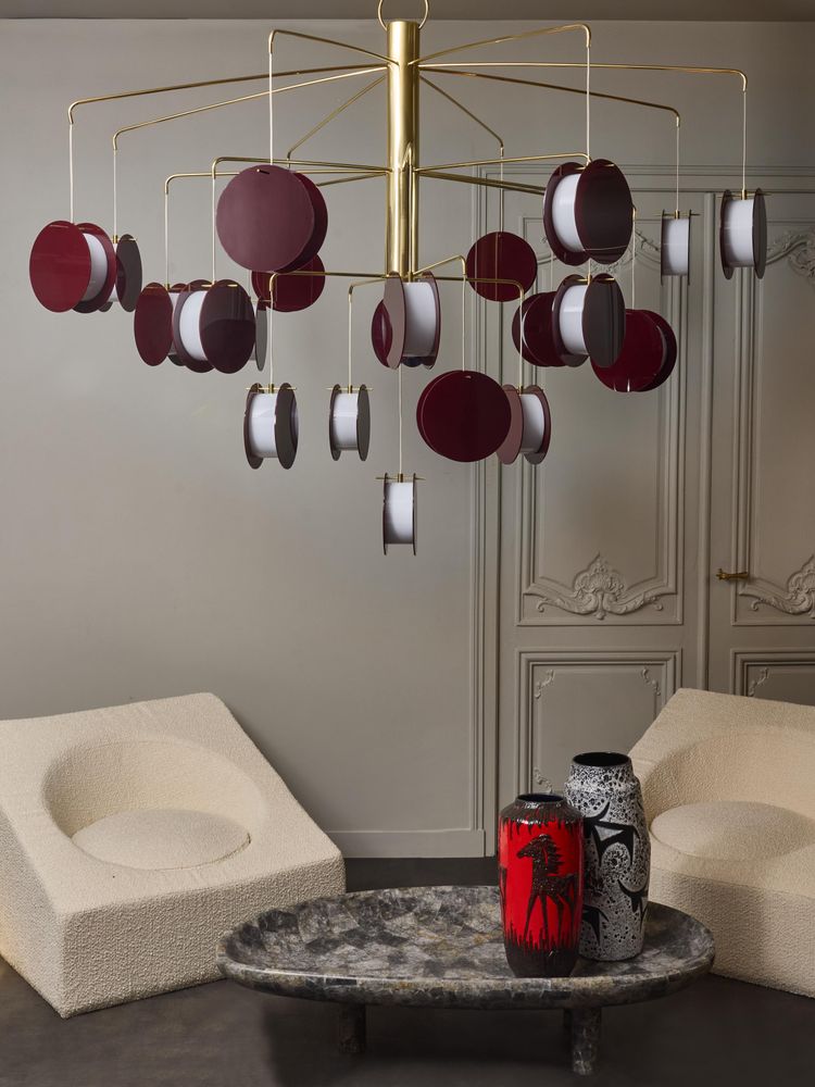 Diego Mardegan Nineteen Lights large plexiglass chandelier