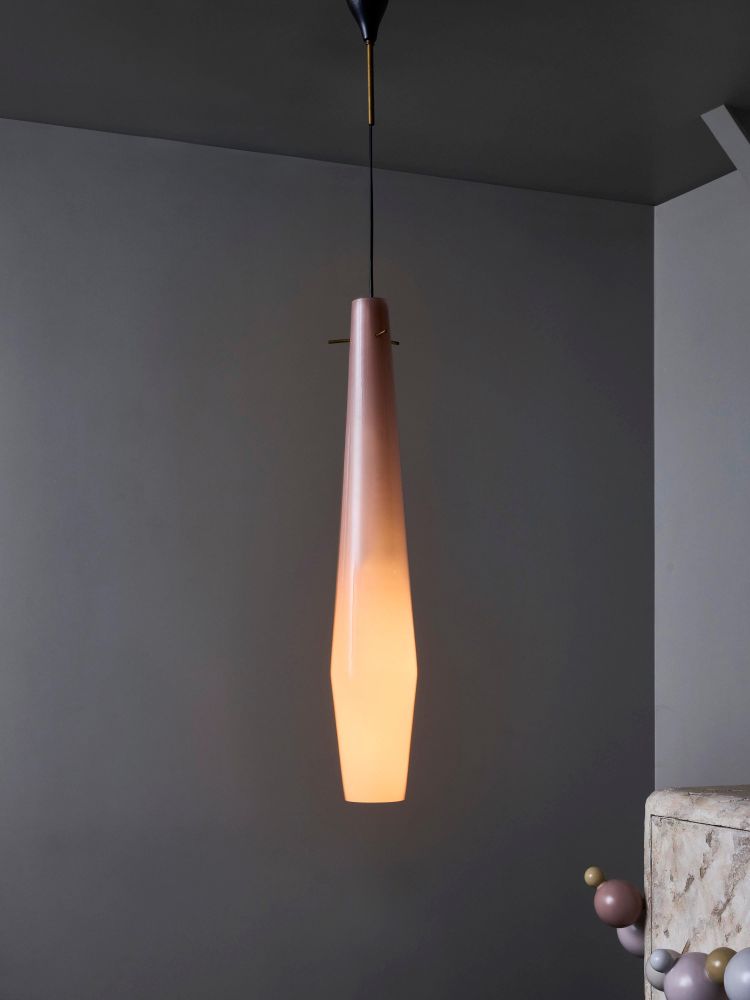 Vistosi pendant in pink Murano glass