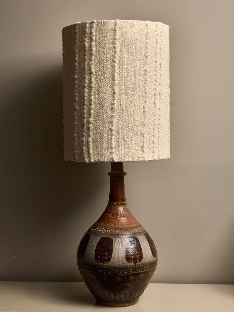 Table lamp in glazed ceramic by André L'helguen