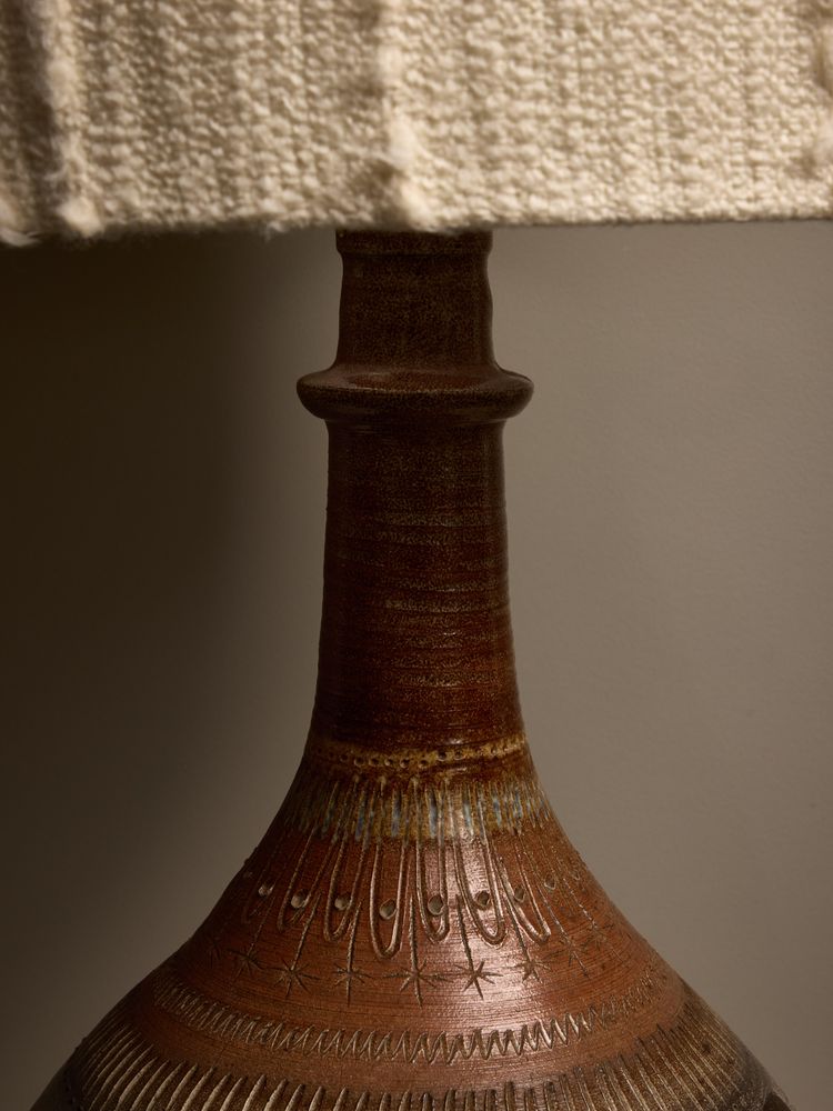 Table lamp in glazed ceramic by André L'helguen