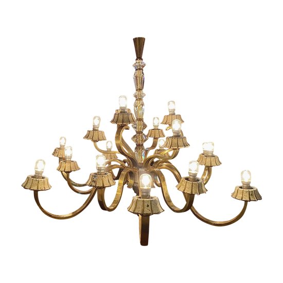 Lustre 18 Lumieres Bronze