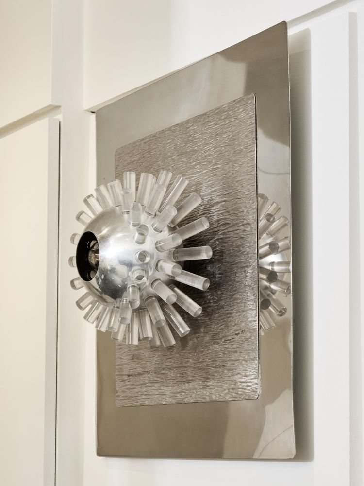 Metal and polycarbonate wall lights by Gaetano Missaglia