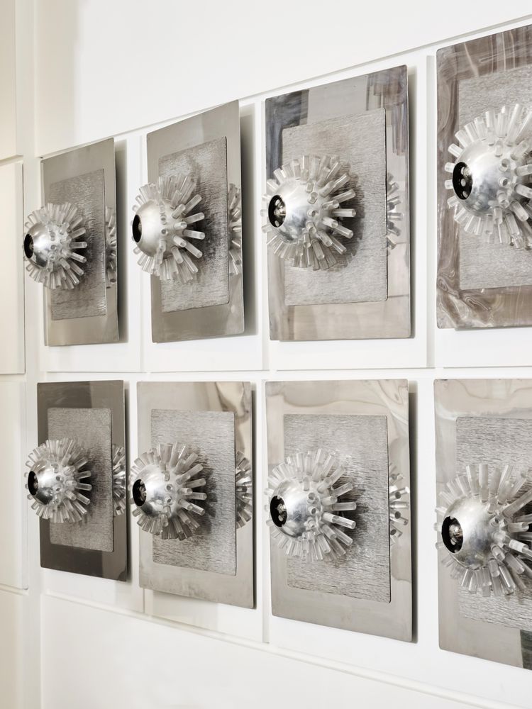 Metal and polycarbonate wall lights by Gaetano Missaglia