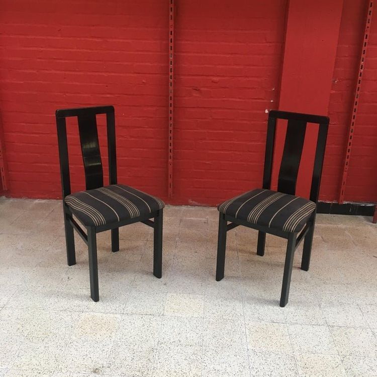 De Coene. Esstisch aus geschwärzter Eiche, ca. 1950-1960