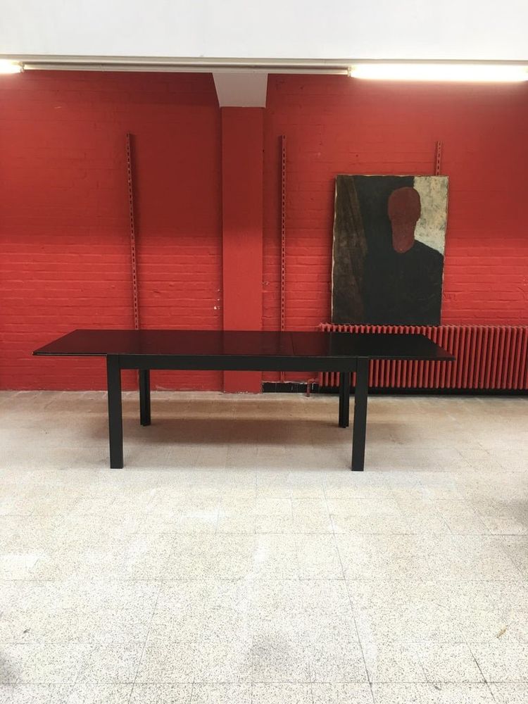 De Coene. Esstisch aus geschwärzter Eiche, ca. 1950-1960