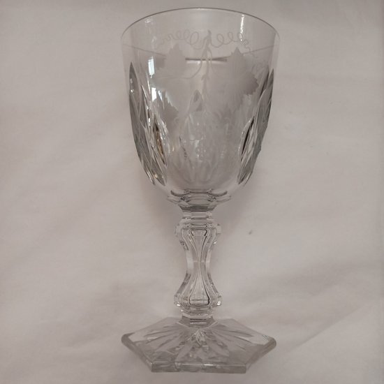Verre de mariage en cristal 19 ème