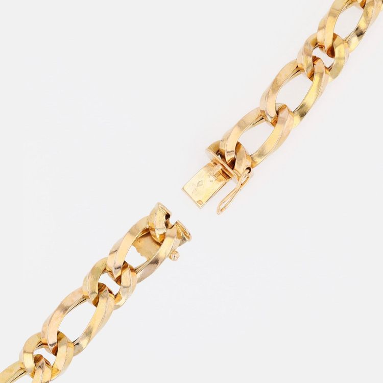 Bracelet or rose gourmette alternée