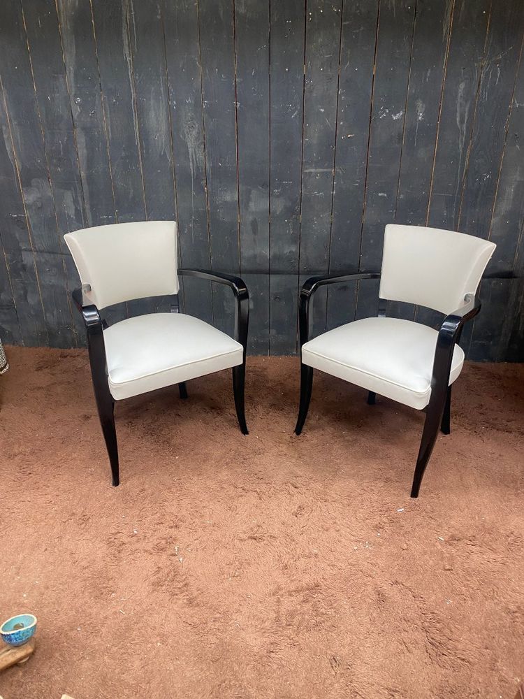 Paar vollständig restaurierte Art-Deco-Sessel circa 1930