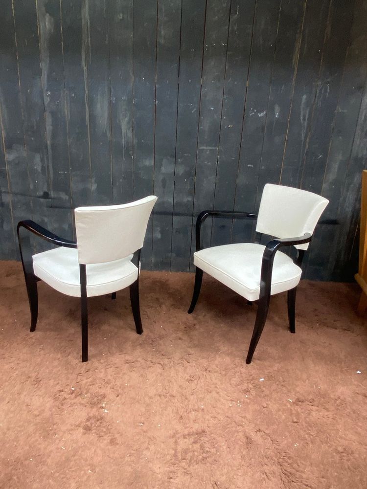 Paar vollständig restaurierte Art-Deco-Sessel circa 1930