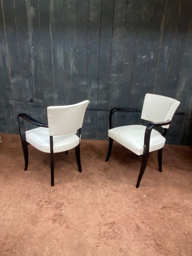 Paar vollständig restaurierte Art-Deco-Sessel circa 1930
