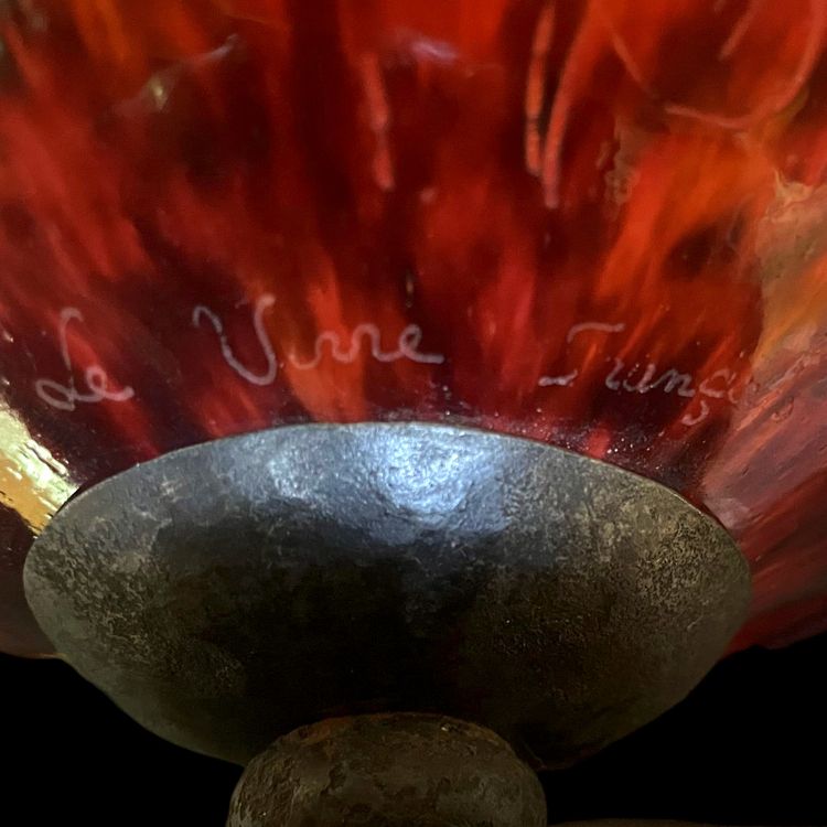 Le Verre Français nightlight with coprins décor