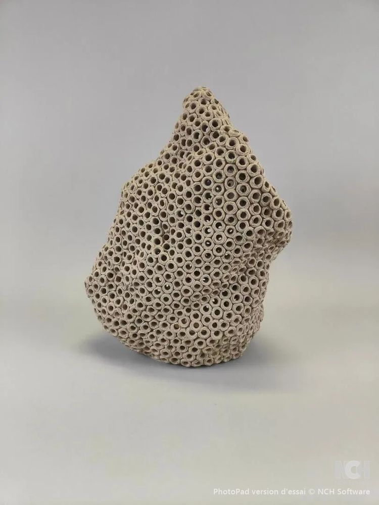 Gilles CAFFIER (1963) free-form ceramic vase, signed and dated