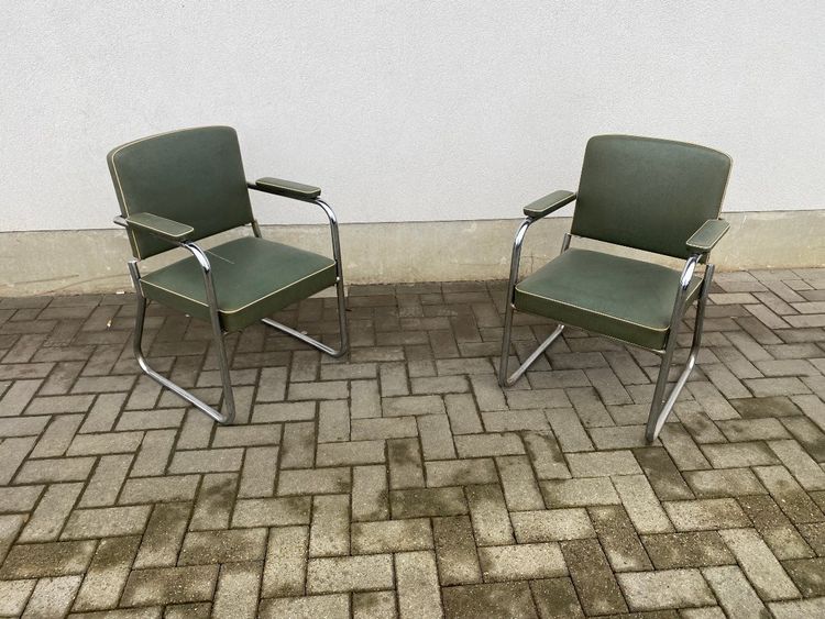Suite Von 9 Modernistischen Art Deco Sesseln Circa 1930/1950