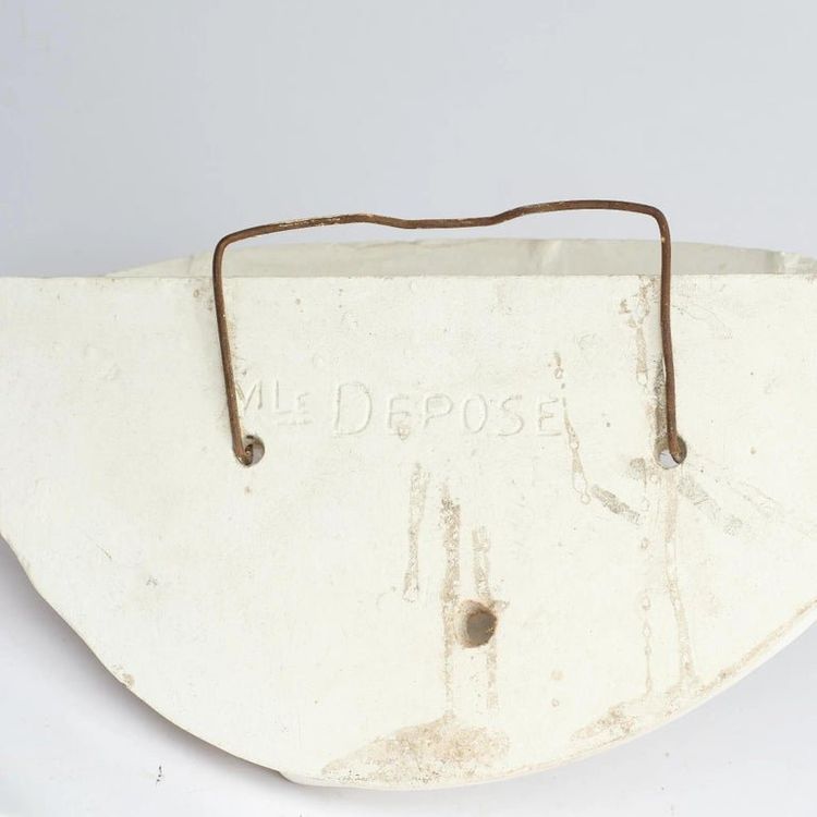 Art deco plaster wall lamp with naiad decoration circa 1930