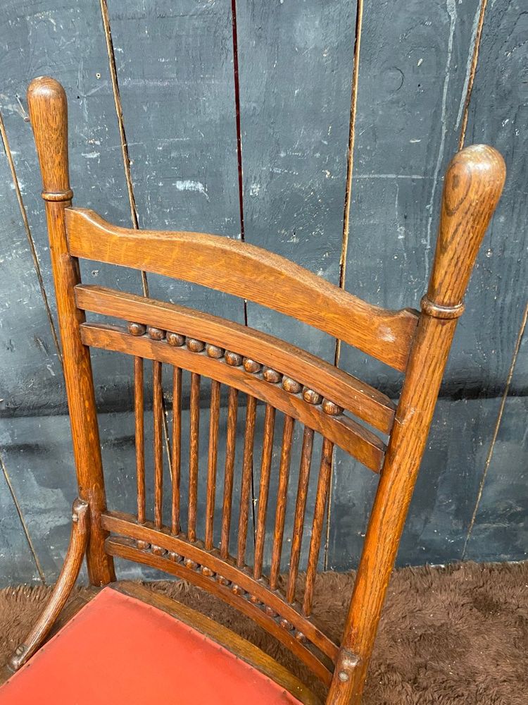 Pair Of Large Oak Chairs, Thonet Type, Austria 19th century