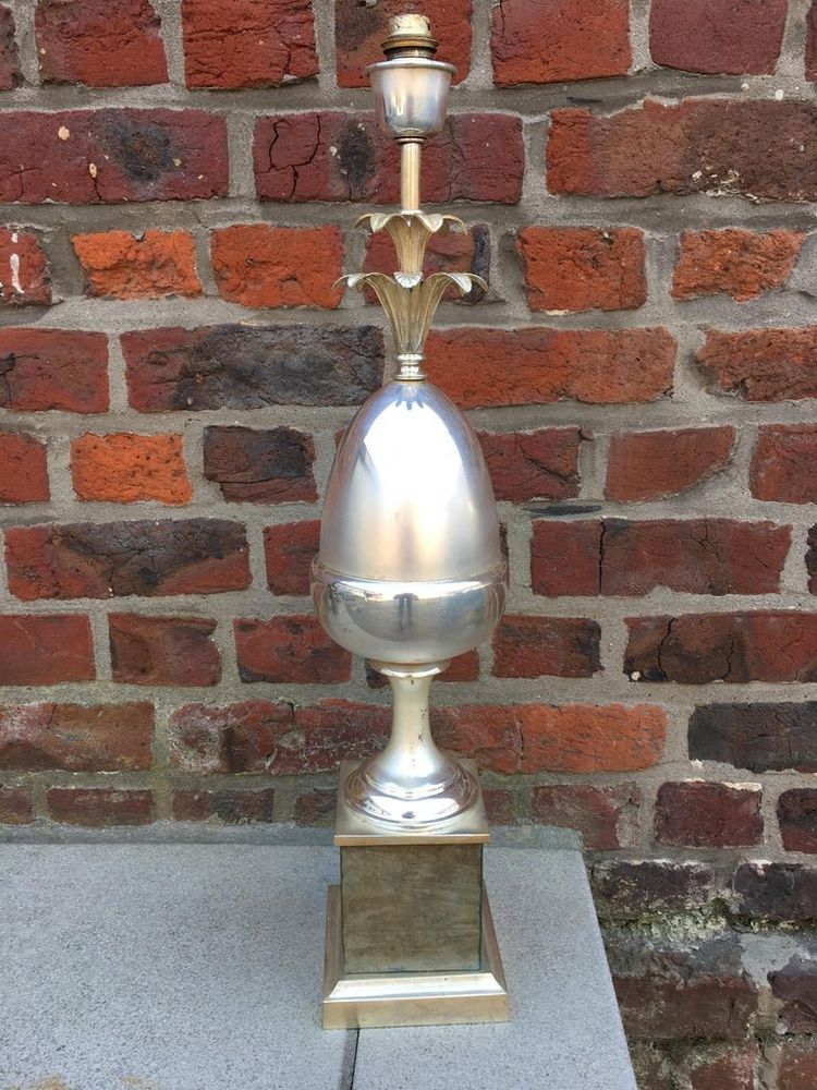 Maison Barbier, Chrome-Plated Metal Lamp Base, Cieca 1960