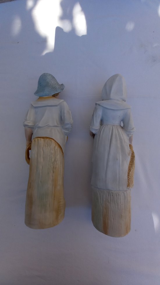 19th century porcelain biscuit statuettes
