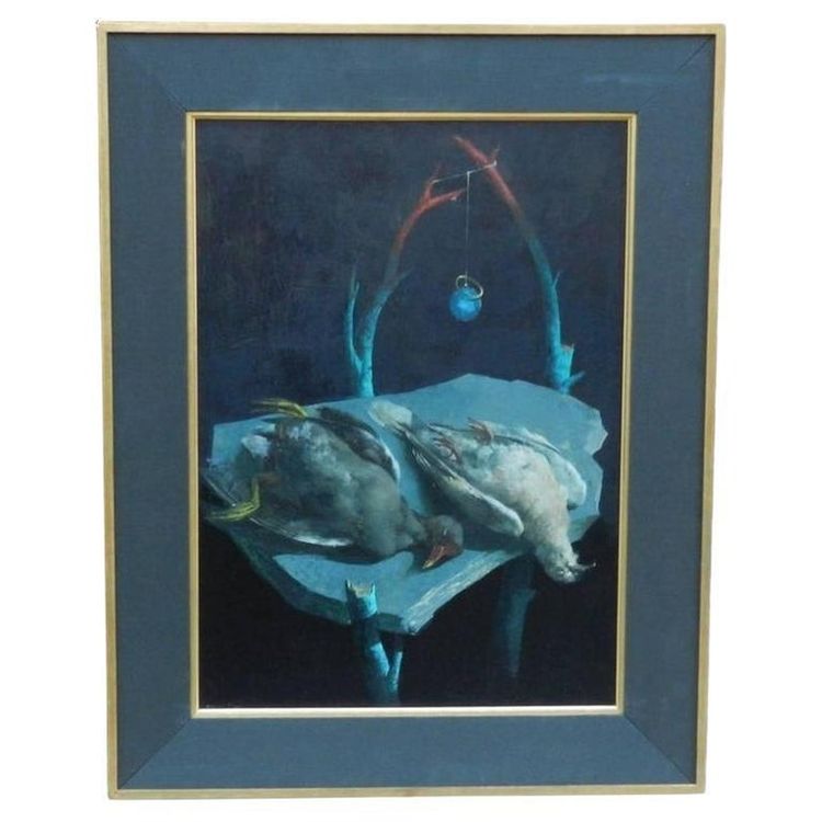 Michael Dore , "tombe De Chefs", Öl Auf Leinwand Um 1970