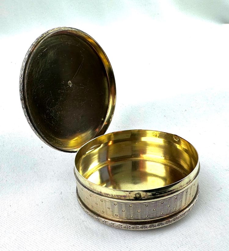 Small silver and vermeil box, 19th century