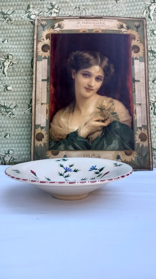 Art-deco Desvres earthenware cup