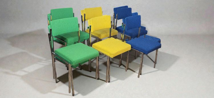 6 Stühle Strafor 1970