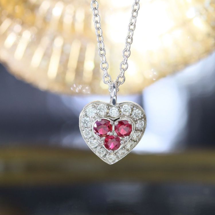 Pendant And Its Ruby And Diamond Chain