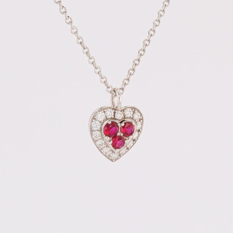 Pendant And Its Ruby And Diamond Chain