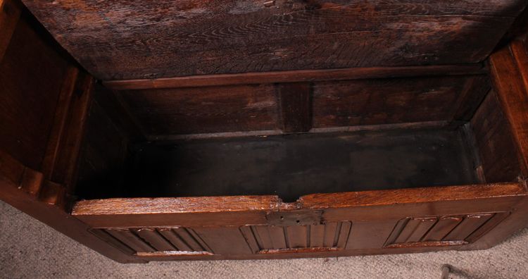 Oak Bench With Gothic Elements