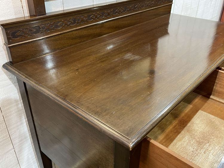 Tavolino da toilette inglese in mogano, inizio XX secolo