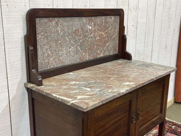 English mahogany and marble vanity, early 20th century