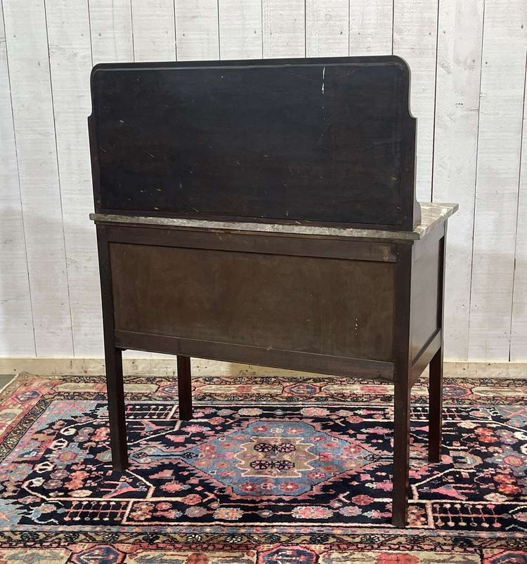 English mahogany and marble vanity, early 20th century