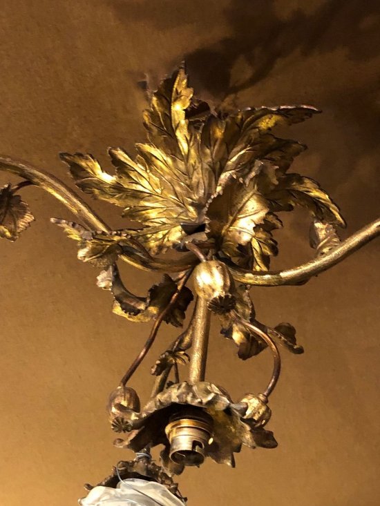 Chandelier - Ceiling light - Art Nouveau - Gilded bronze - About 1900