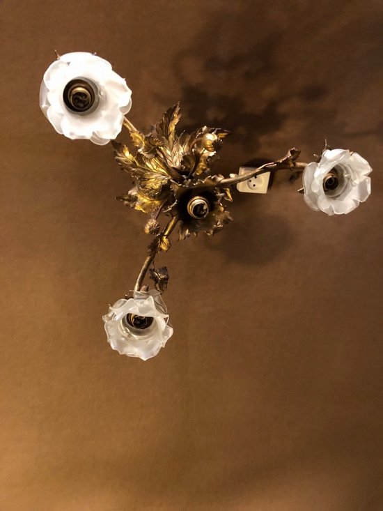 Chandelier - Ceiling light - Art Nouveau - Gilded bronze - About 1900