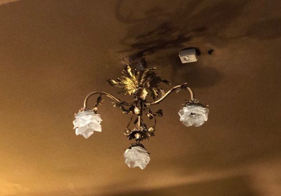Chandelier - Ceiling light - Art Nouveau - Gilded bronze - About 1900