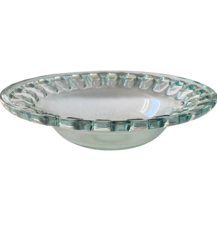 Grand bol ou centre de table en verre ajouré - Art déco français