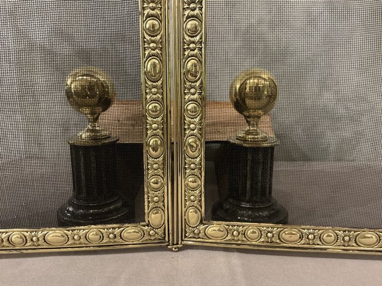 Antique 19th century pressed brass mantelpiece