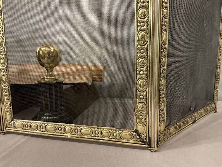 Antique 19th century pressed brass mantelpiece