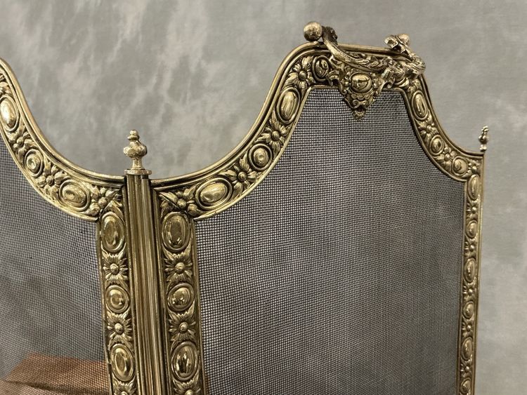 Antique 19th century pressed brass mantelpiece