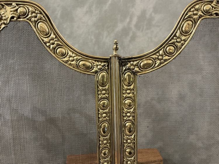 Antique 19th century pressed brass mantelpiece
