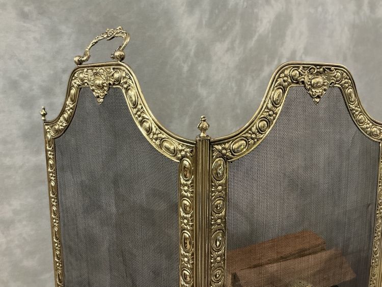 Antique 19th century pressed brass mantelpiece