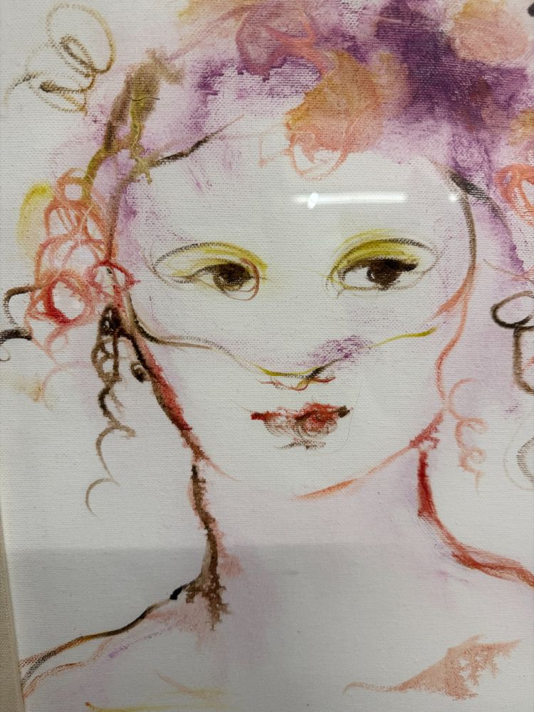 Huile sur toile, Roberta Correnti, "Contrepoints chromatiques", 74x49cm
