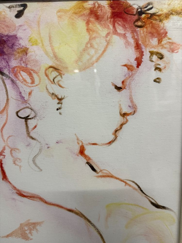 Huile sur toile, Roberta Correnti, "Contrepoints chromatiques", 74x49cm