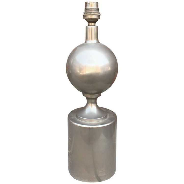 Maison Barbier, Metalllampe, ca. 1970, signiert