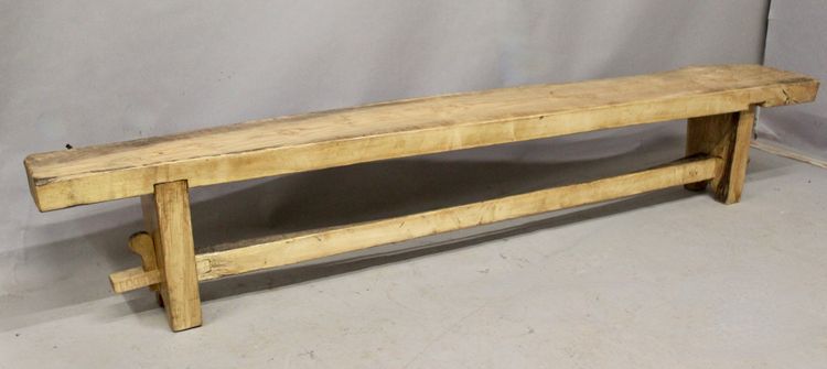 Important Brutalist bench made of ash