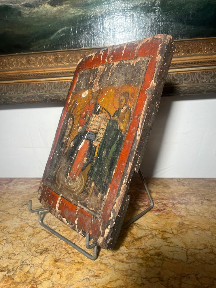 Icône orthodoxe - Déisis- Russie - fin XVIII ème