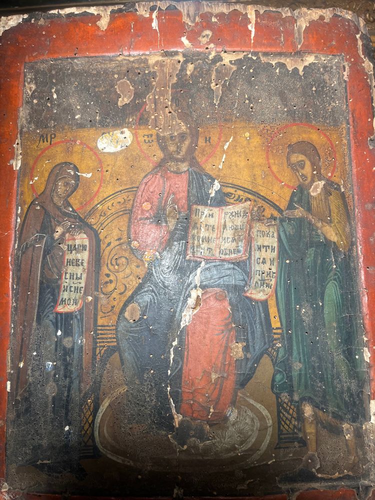 Icône orthodoxe - Déisis- Russie - fin XVIII ème