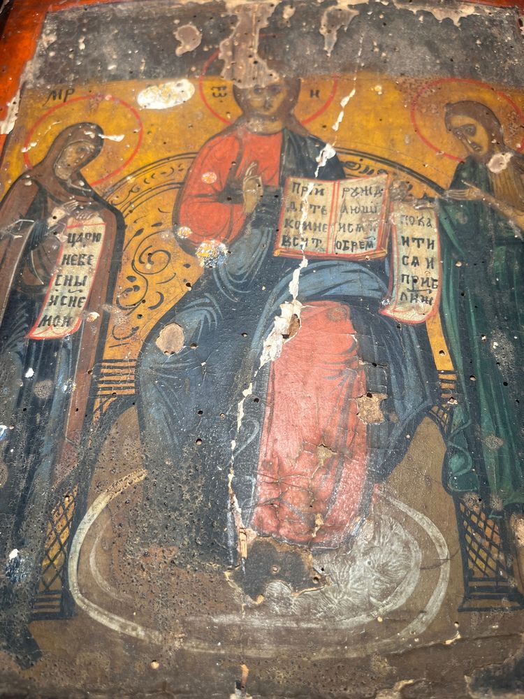 Icône orthodoxe - Déisis- Russie - fin XVIII ème