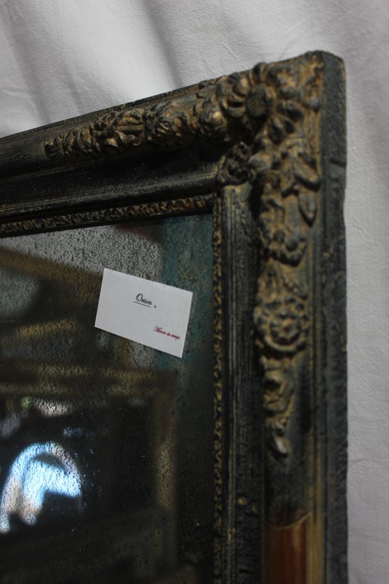 Restauro di un piccolo specchio, patina e ghiaccio Mercury 49 X 61 cm